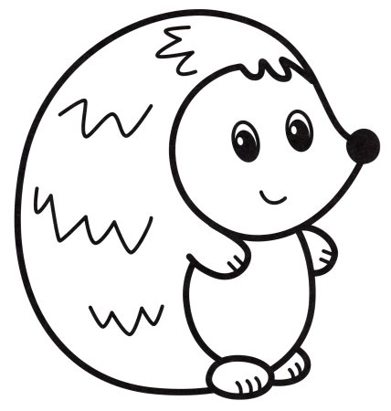 Ёжик раскраска для детей