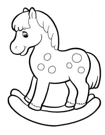 Лошадка раскраска для детей