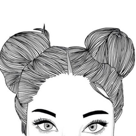 Черно белые рисунки девушек