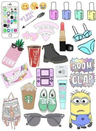 Красивые наклейки для срисовки