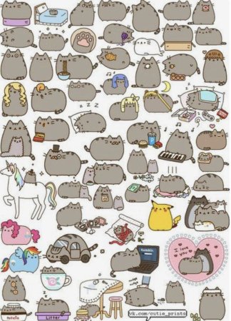 Стикеры кот Пушин