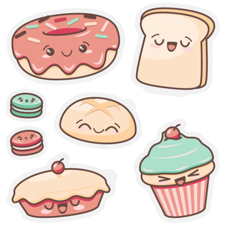 С наклейками вкусняшки