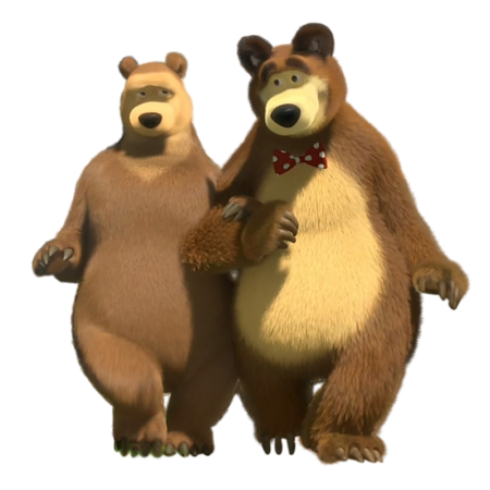 Персонажи из мультфильма Маша и медведь
