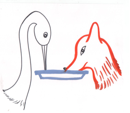 Иллюстрация к сказке лиса и журавль 2 класс