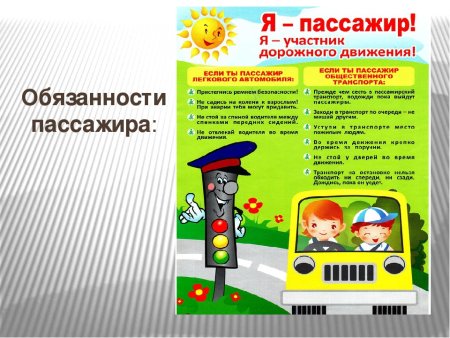 Правила дорожного движения для пассажиров
