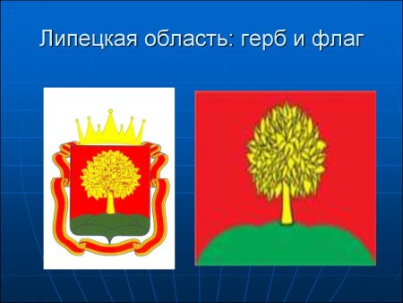 Герб и флаг Липецкой области