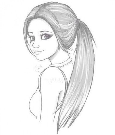 Рисунок девушки карандашом