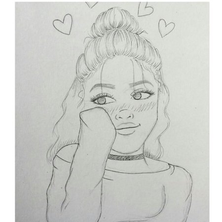 Девушки для срисовки карандашом лёгкие