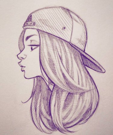 Рисунки для срисовки девушки