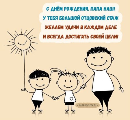 Открытка с днём рождения отцу