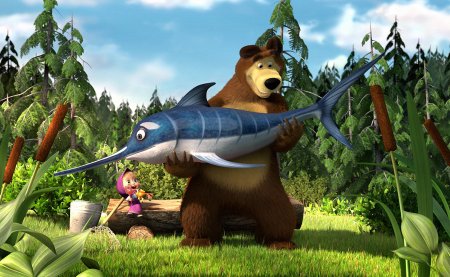 Мульт "Маша и медведь". Ловись, рыбка!