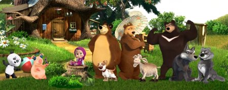 Герои мультсериала Маша и медведь