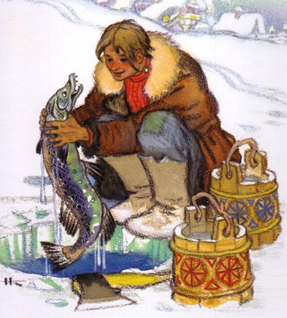 Николай Кочергин иллюстрации по Щучьем велению