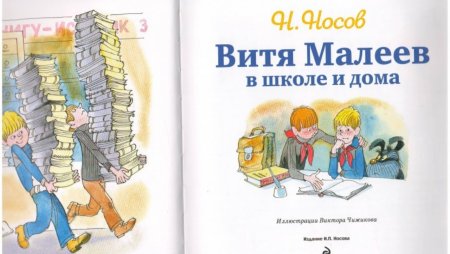 Иллюстрации из книги Витя Малеев в школе и дома