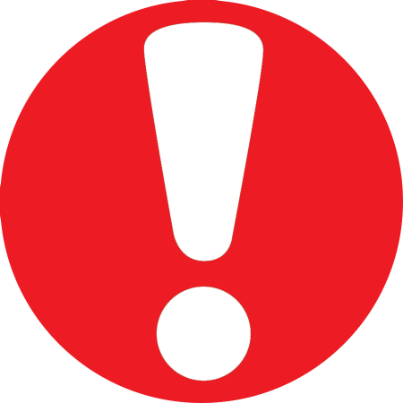 Значок восклицательный знак в круге