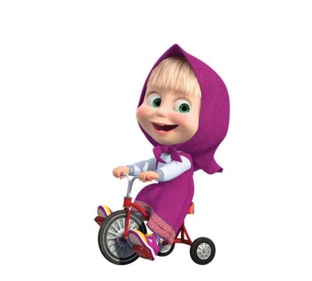 Маша на велосипеде из Маши и медведь