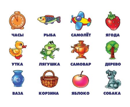 Картинки со словами для детей