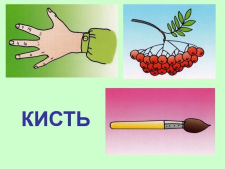 Многозначные слова для дошкольников