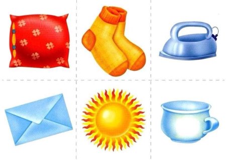 Карточки с изображениями разных предметов