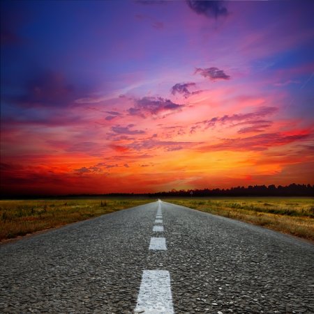 Дорога закат