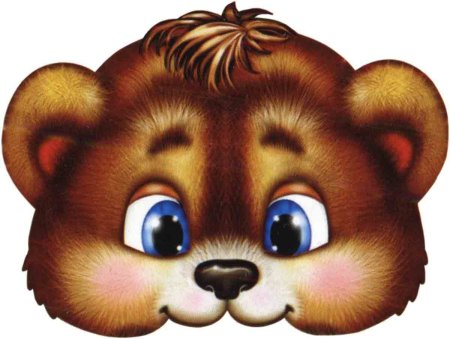 Маска медведя для детей