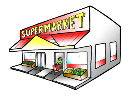 Нарисованный супермаркет