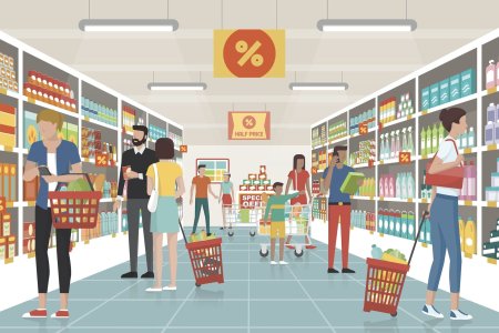 Супермаркет мультяшный