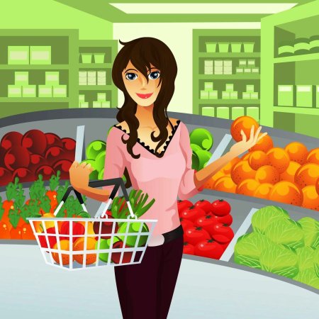 Продуктовый магазин иллюстрация