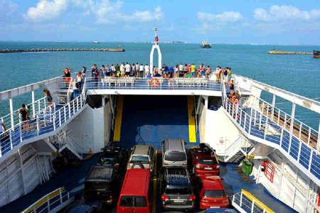 Керченская паромная переправа в Крыму