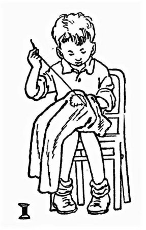 Раскраска к рассказу Носова заплатка