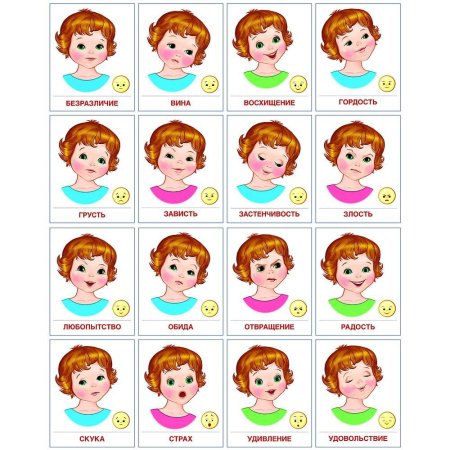 Карточки эмоции для детей
