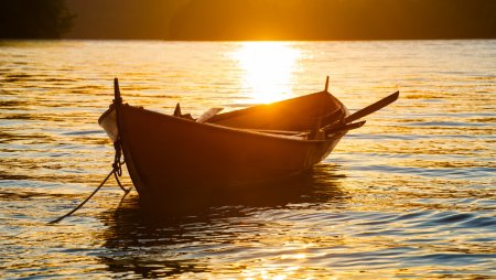 Лодка с веслами