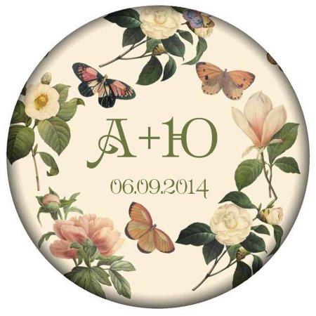 Круглые наклейки для декупажа