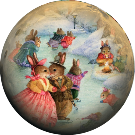 Новогодние иллюстрации круглые