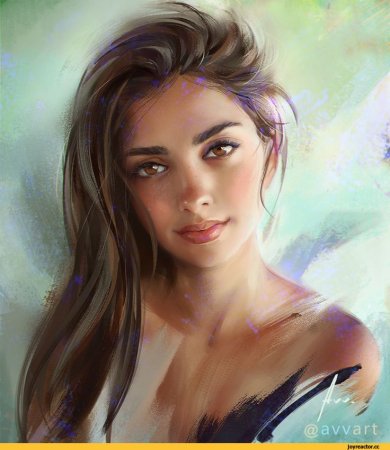 Портрет женщины акварелью