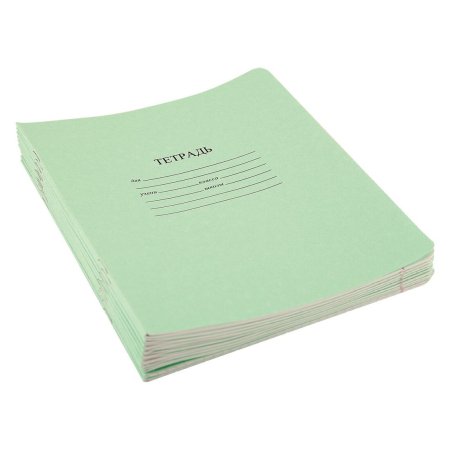Тетрадь 12 листов (клетка/линейка), "зеленая"