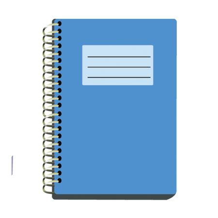 Тетрадь на прозрачном фоне