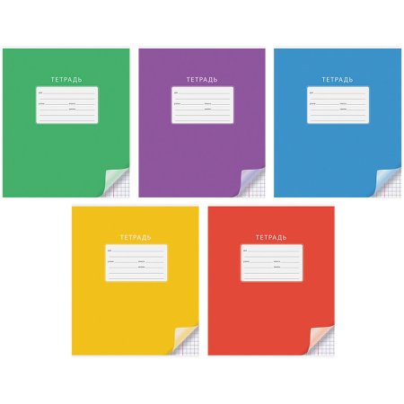 Тетрадь 12листов, клетка "однотонная с уголком" т12к_3611