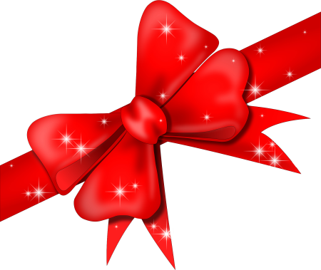 Бант красный подарочный