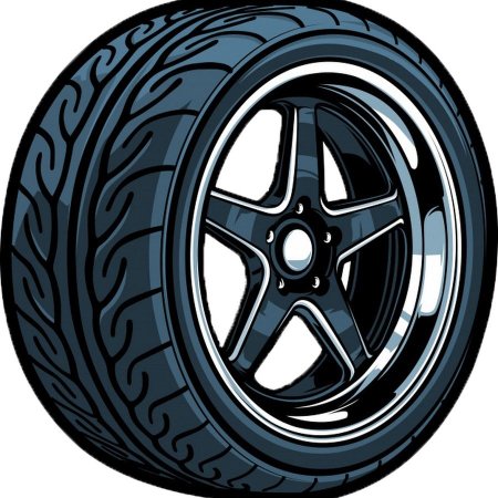 Нарисованное автомобильное колесо