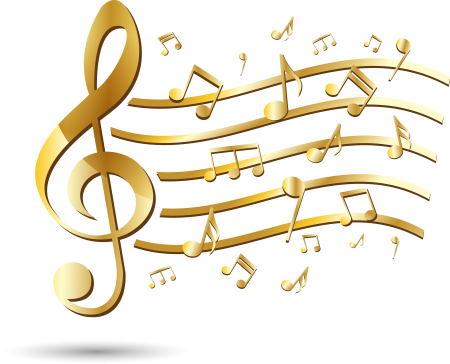 Музыкальный клипарт на прозрачном фоне
