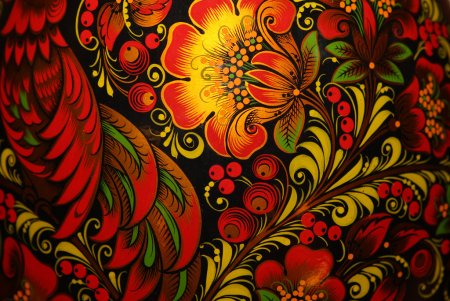 Хохломская роспись "Кудрина" бабочки