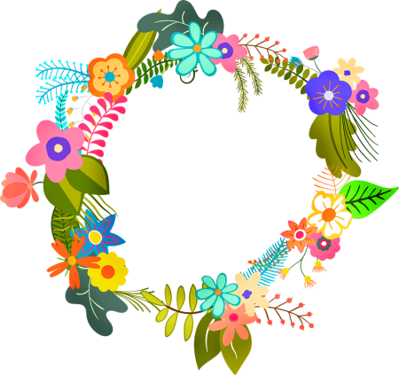 Венок цветной
