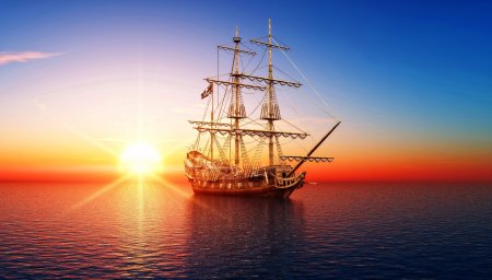 Корабль в море