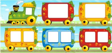 Паровоз с вагонами