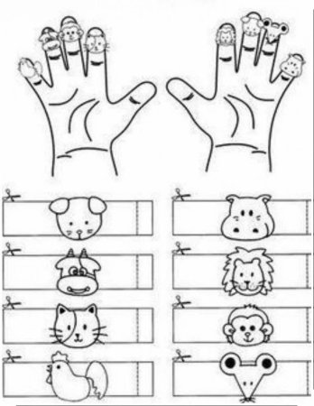 Картинки раскраски для пальчикового театра