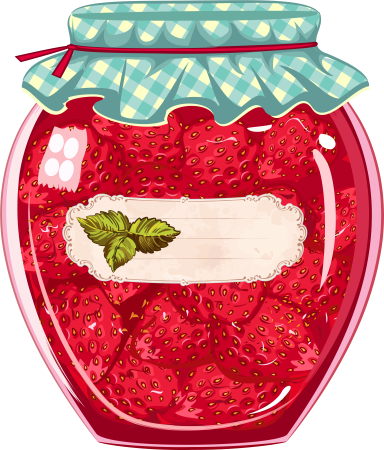 Баночка малинового варенья