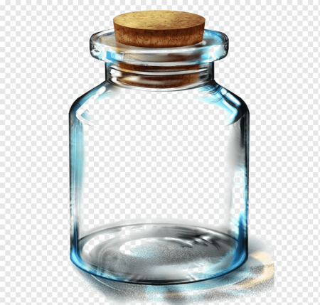 Пустая прозрачная банка