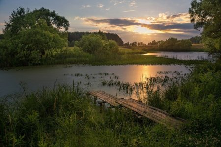 Речка в деревне