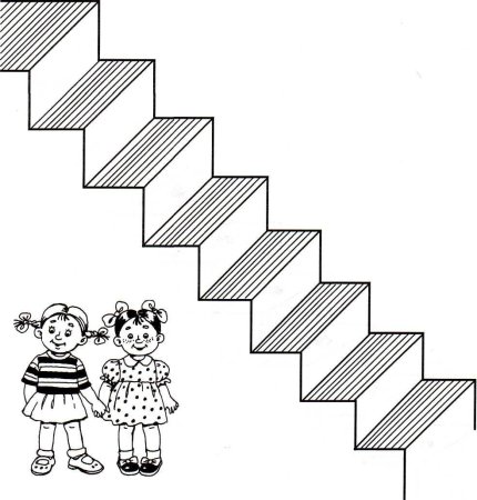 Лестница нарисованная